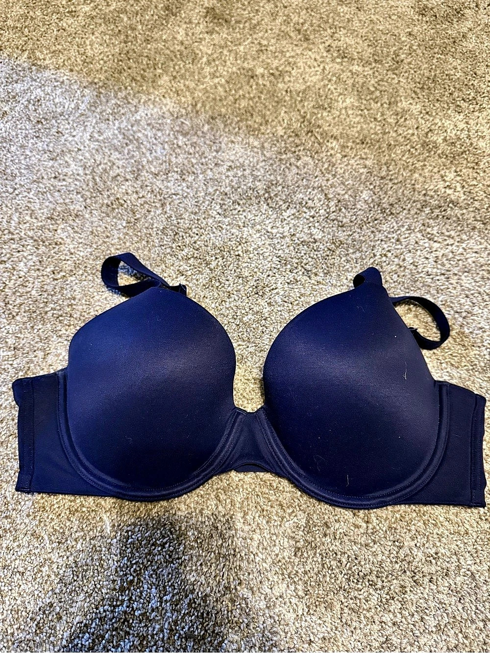 Soma Enbliss Full Coverage Bra 36D Navy Blue Underwire Padded T-Shirt Bra